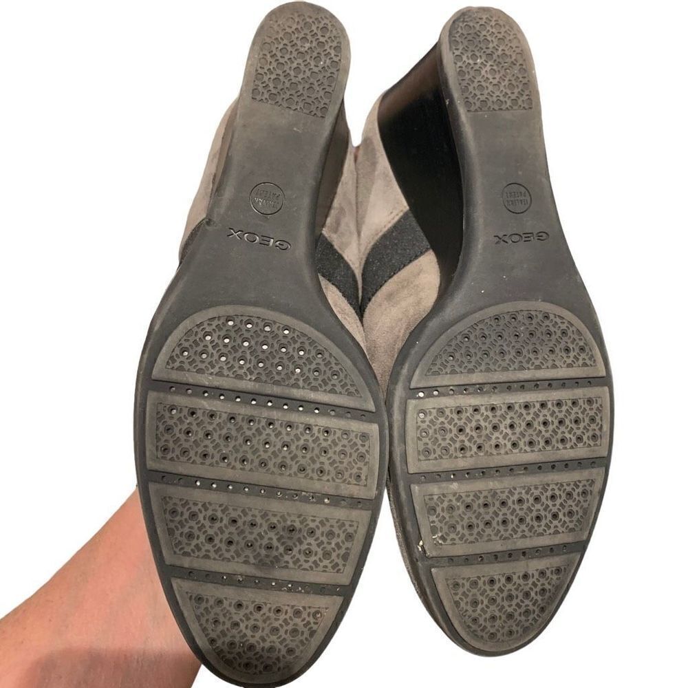 Geox Respira Suede‎ Wedge Heel Grey, Excellent Pre-Loved Condition Sz 39 (8.5) - Picture 7 of 11